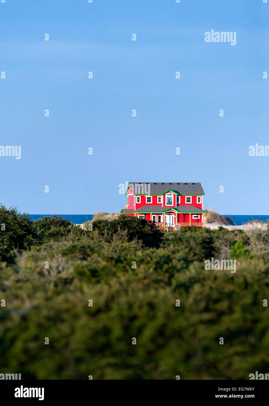 Waterfront Beach house, OBX, Outer Banks, North Carolina, USA Stock