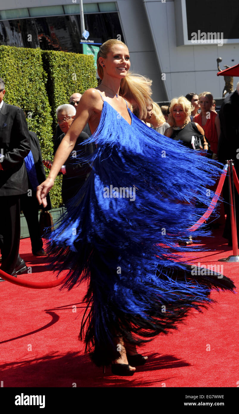 The Creative Arts Emmy 2014 arrivals Featuring: Heidi Klum Where: Los Angeles, California, United States When: 17 Aug 2014 Stock Photo