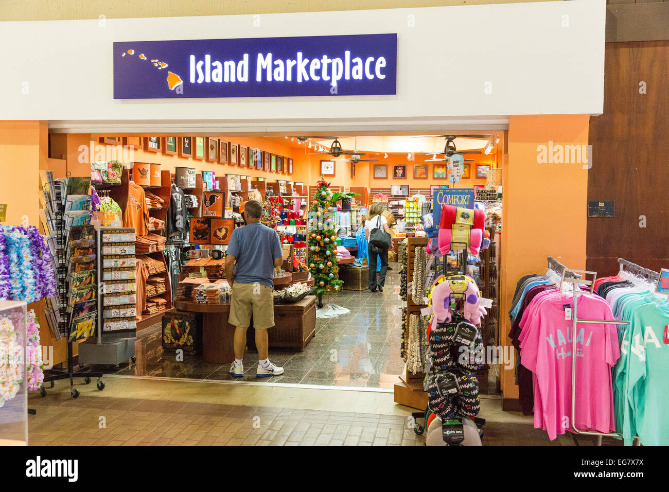 Island Marketplace front store in an airport in Lihue, Kauai, Hawaii