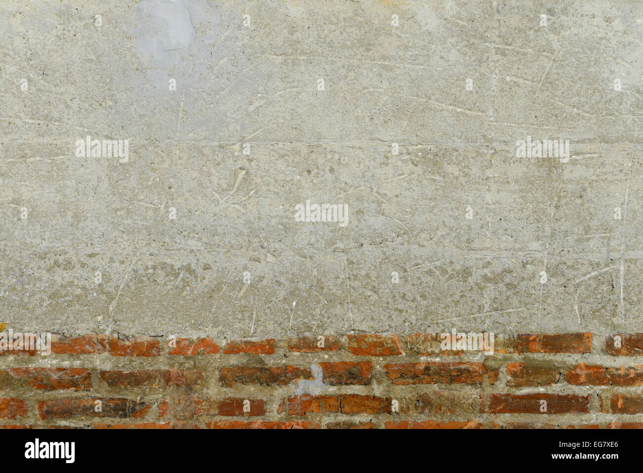 Old brick wall and concrete texture, background of decorate Stock Photo ...