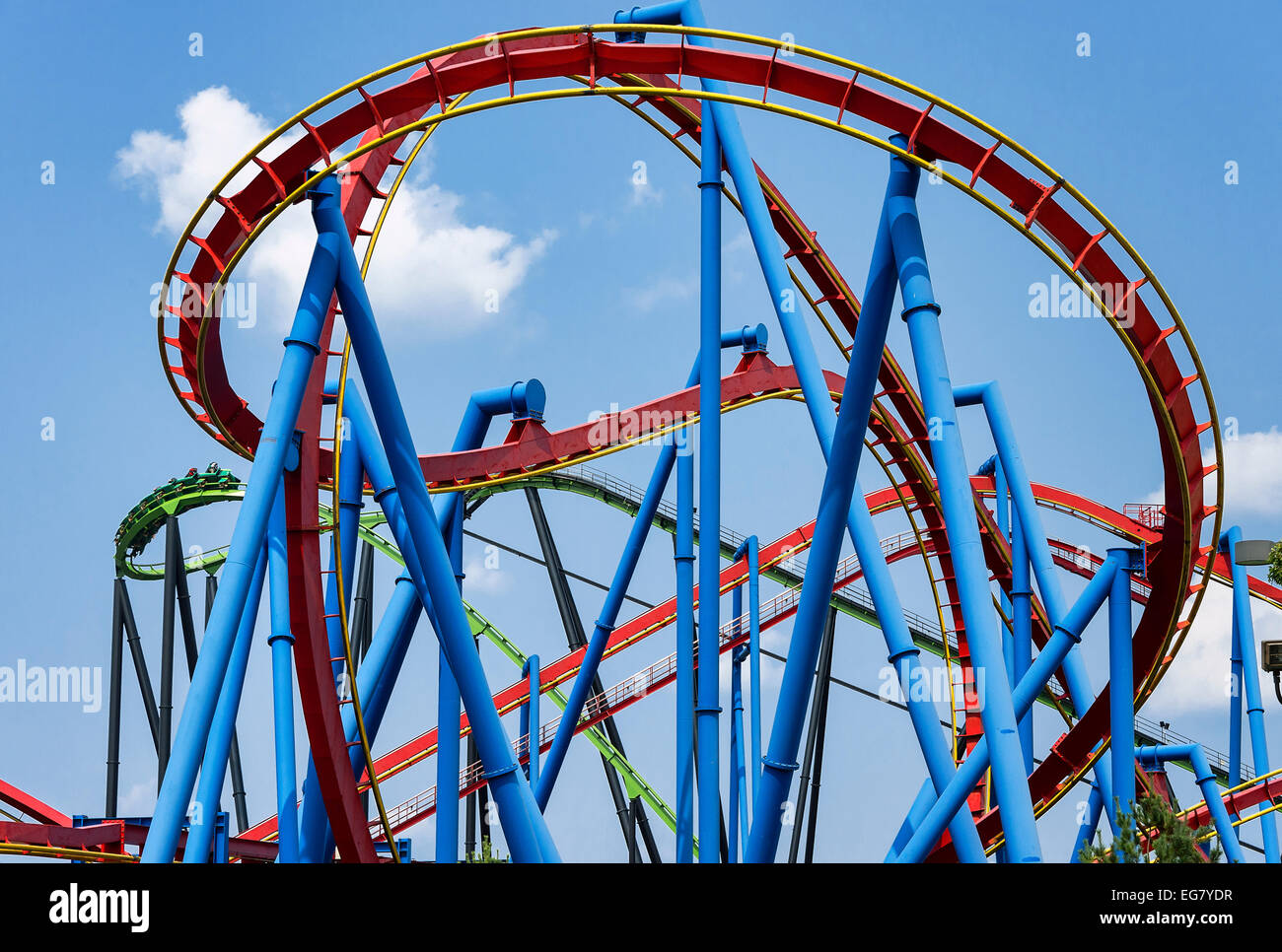 Roller coaster, Great Adventure, Six Flags, New Jersey, USA Stock Photo