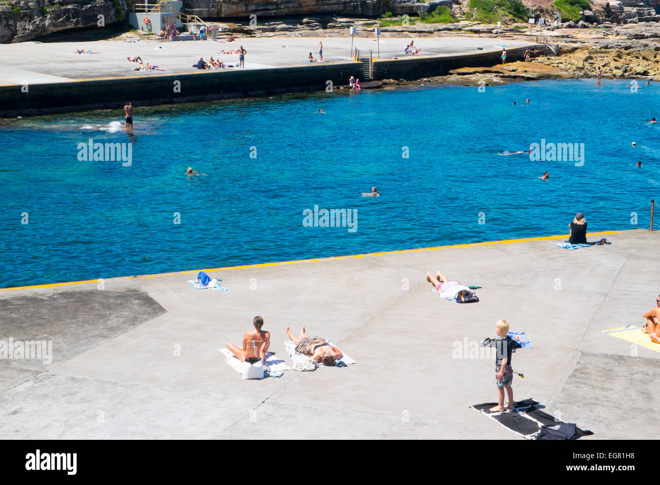 Clovelly beach swim pool area, eastern suburbs,Sydney,australia Stock ...