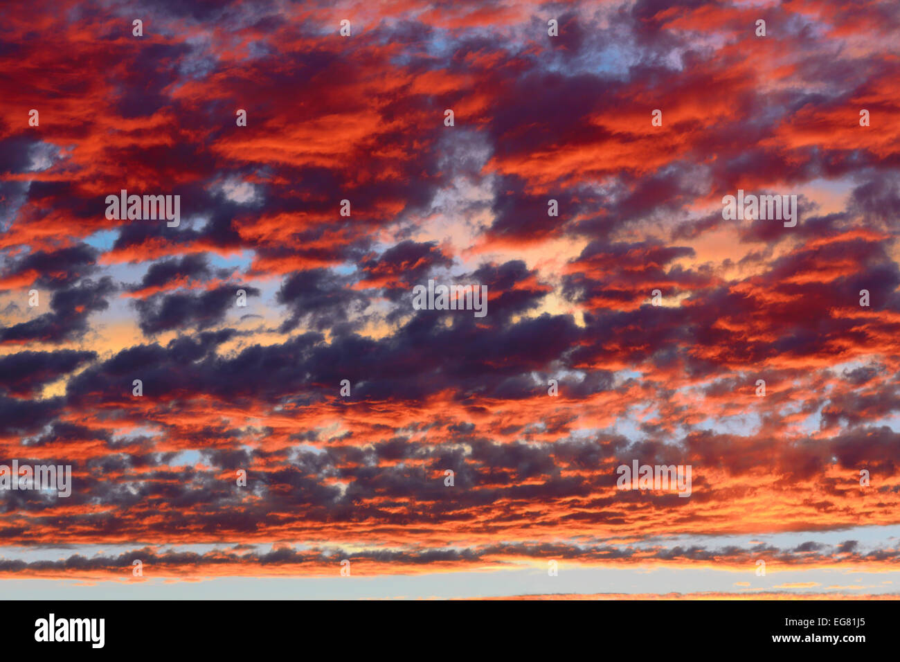 Clouds on sunset sky, background Stock Photo