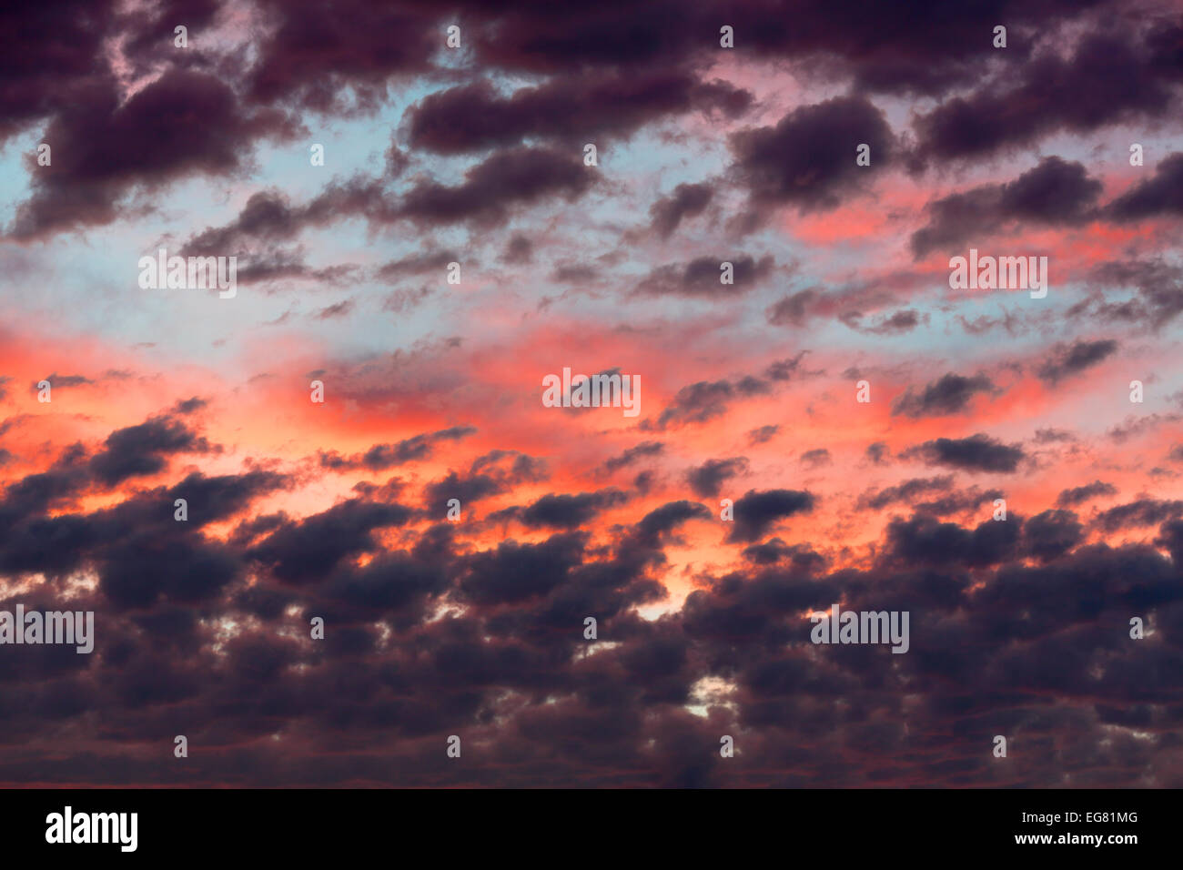 Clouds on sunset sky, background Stock Photo