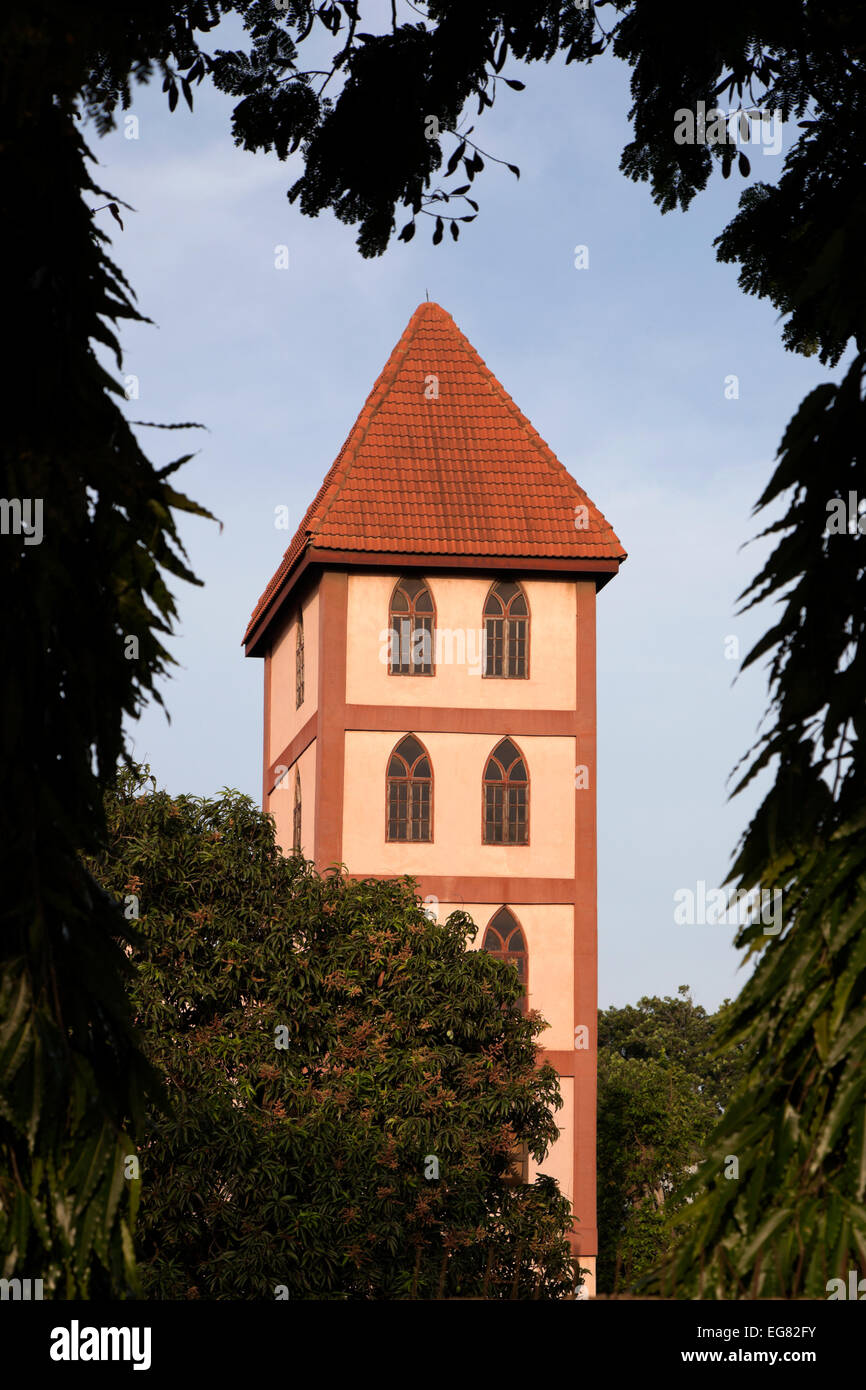 Church Tower in Accra, Ghana's Capital Stock Photo