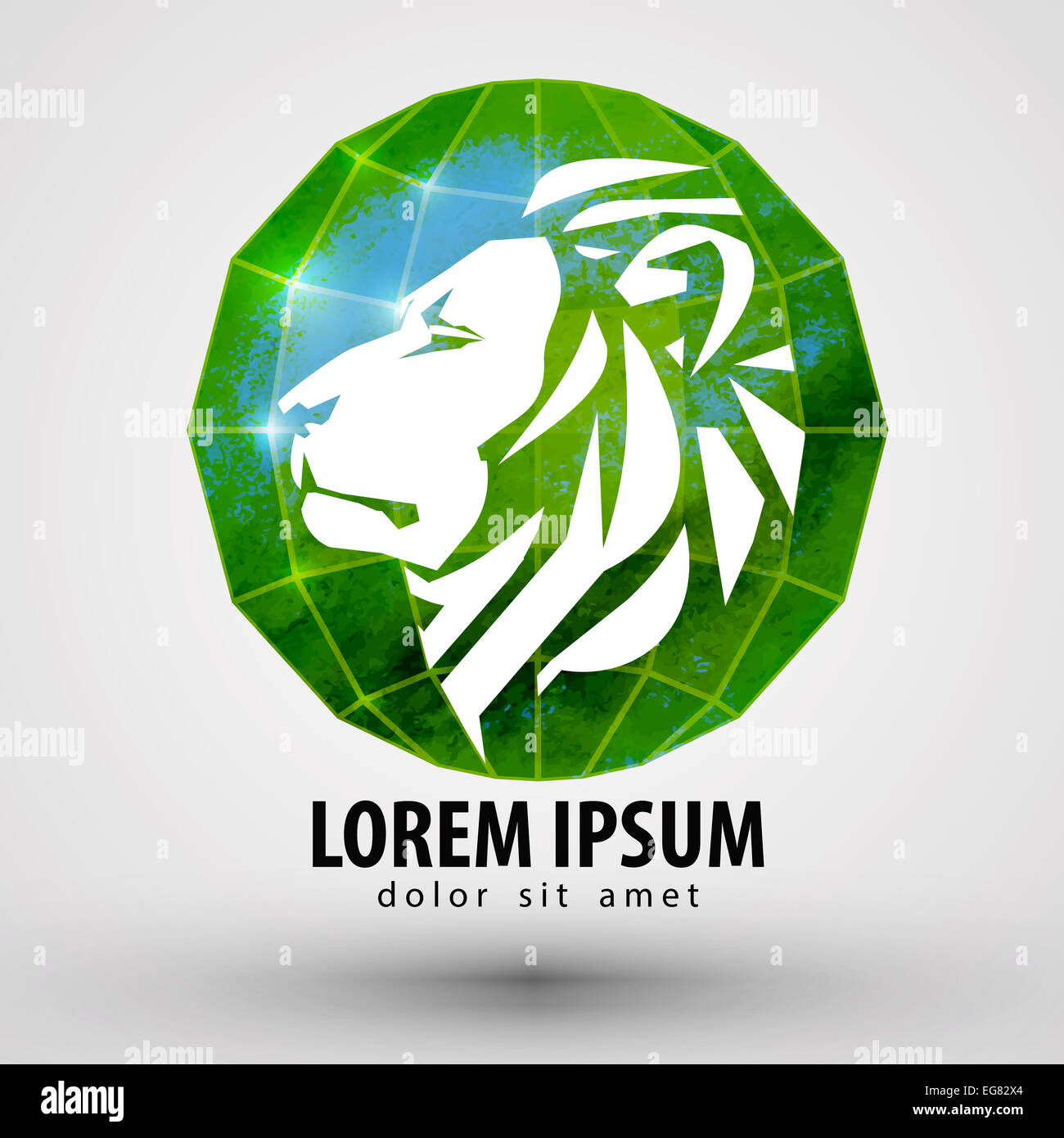 lion head on a white background. vector illustration Stock Photo - Alamy
