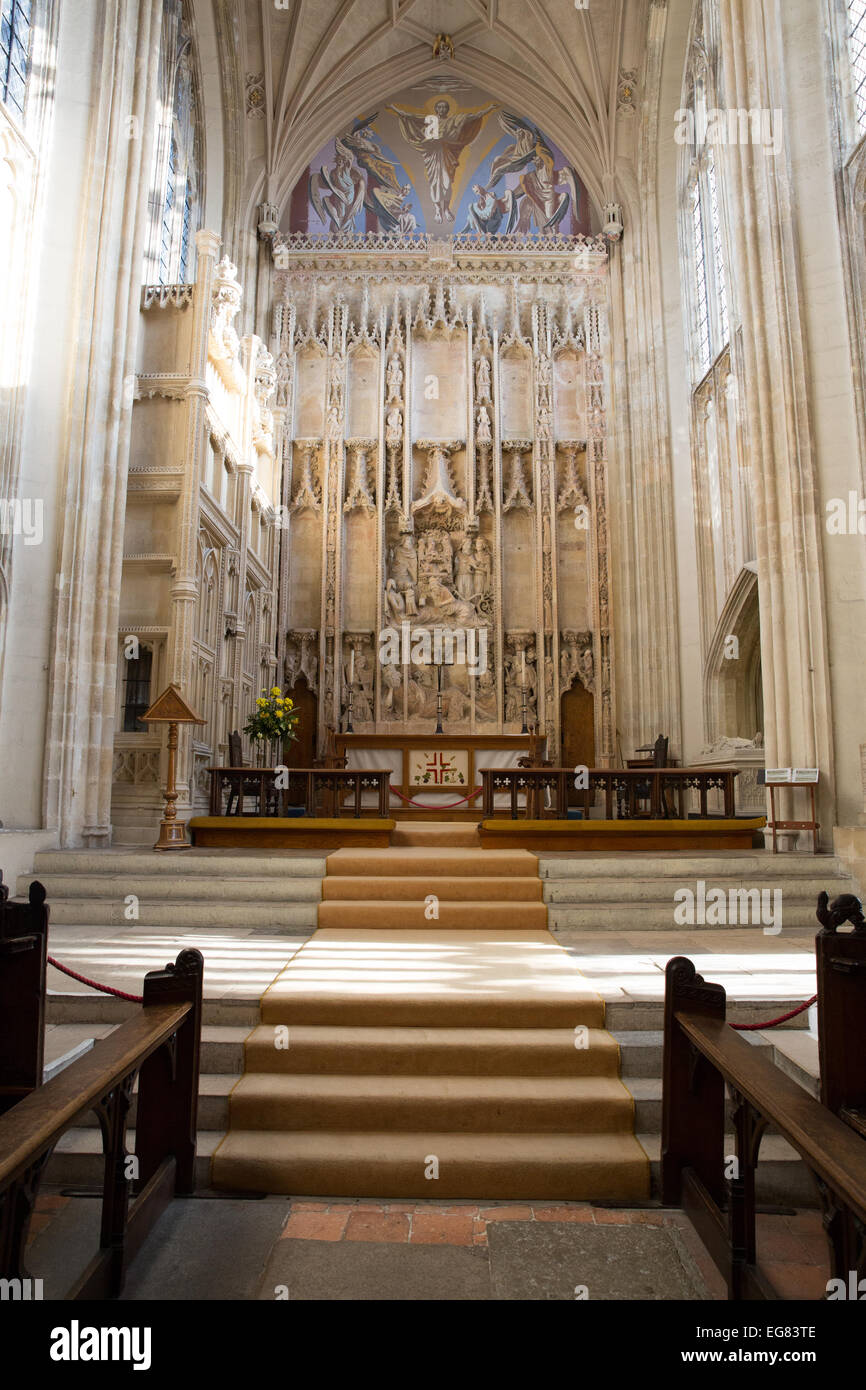 Church interior with steps leading up to the altar Stock Photo Alamy
