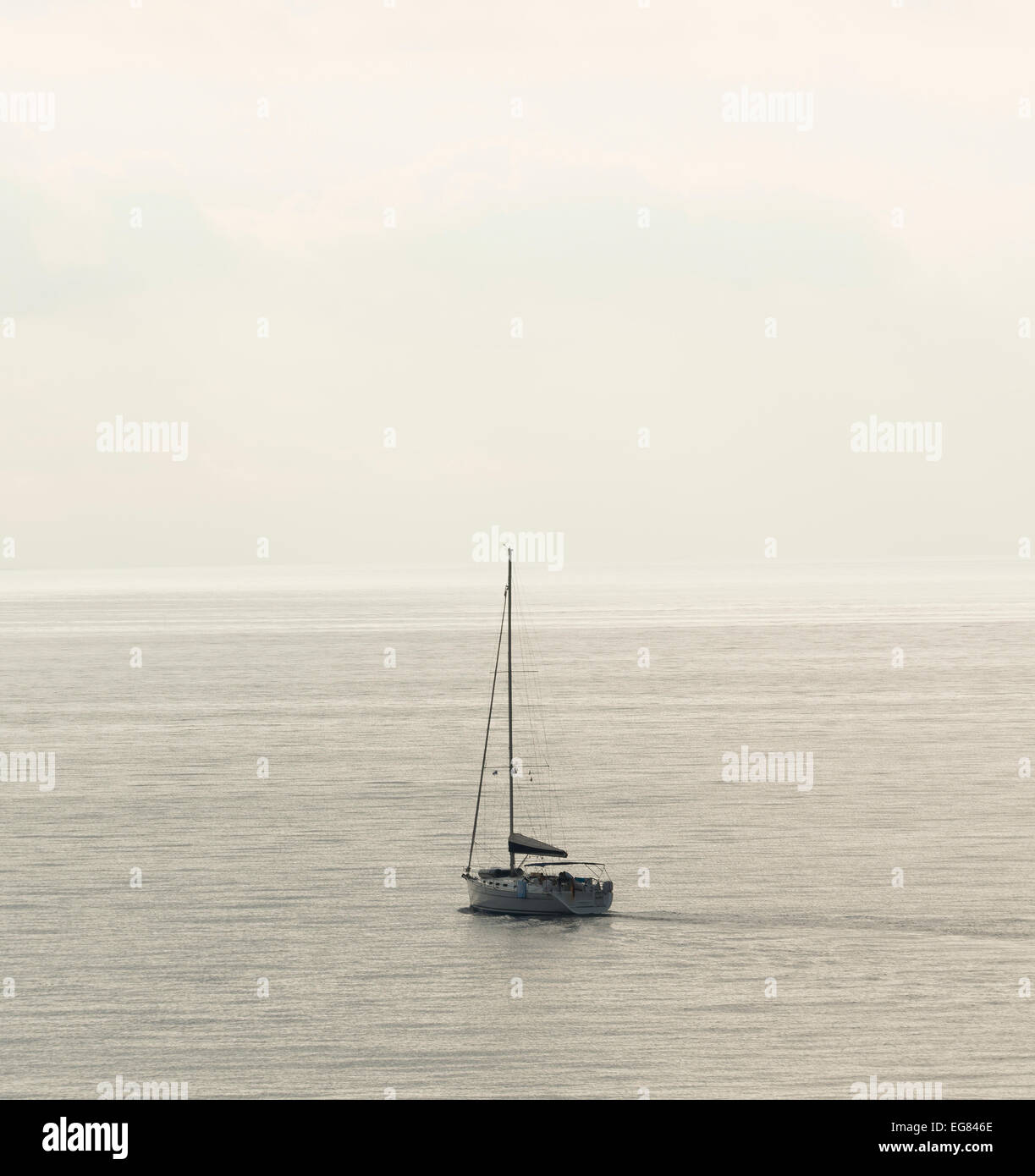 Sailing boat in the sea, France Stock Photo