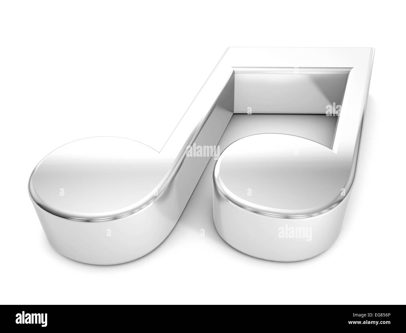 silver music note symbol on a white background Stock Photo Alamy