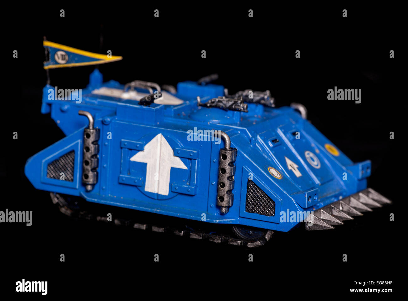 Warhammer 40k Ultramarines Rhino transport tank well painted Stock Photo