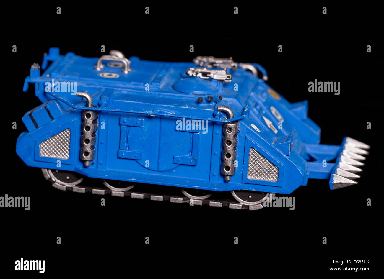 Warhammer 40k Ultramarines Rhino transport tank well painted Stock Photo