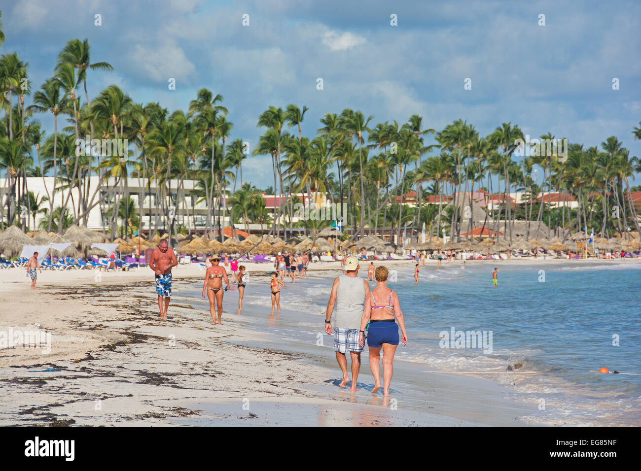 DOMINICAN REPUBLIC. Punta Cana beach on the east coast. 2015. Stock Photo
