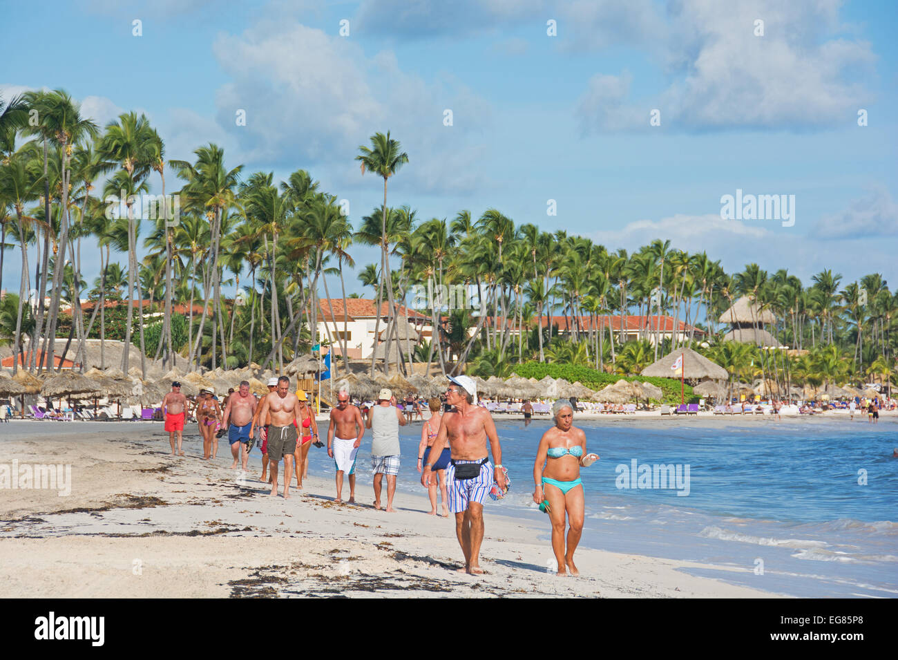 DOMINICAN REPUBLIC. Punta Cana beach on the east coast. 2015. Stock Photo