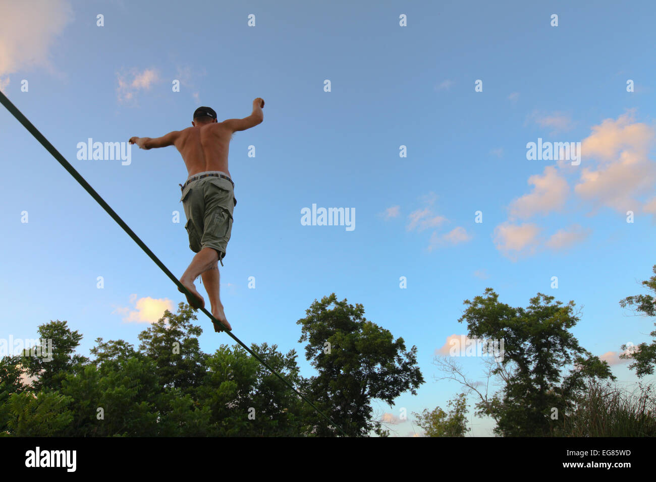 High Rope Walking Stock Photos & High Rope Walking Stock Images Alamy