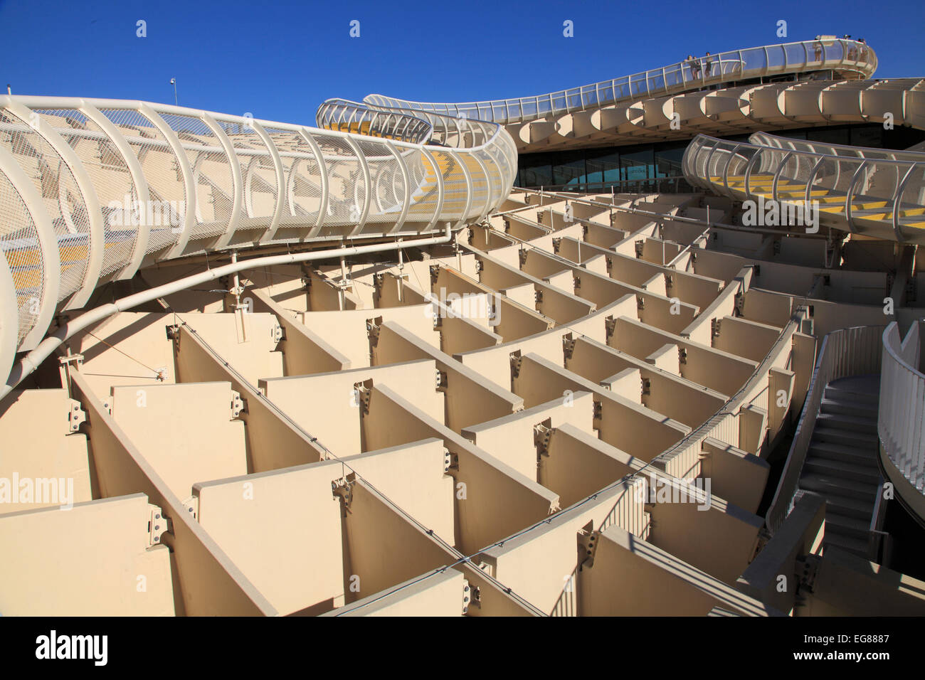 Spain, Andalusia, Seville, Metropol Parasol, wooden structure, JŸrgen Mayer-Hermann architect, Stock Photo
