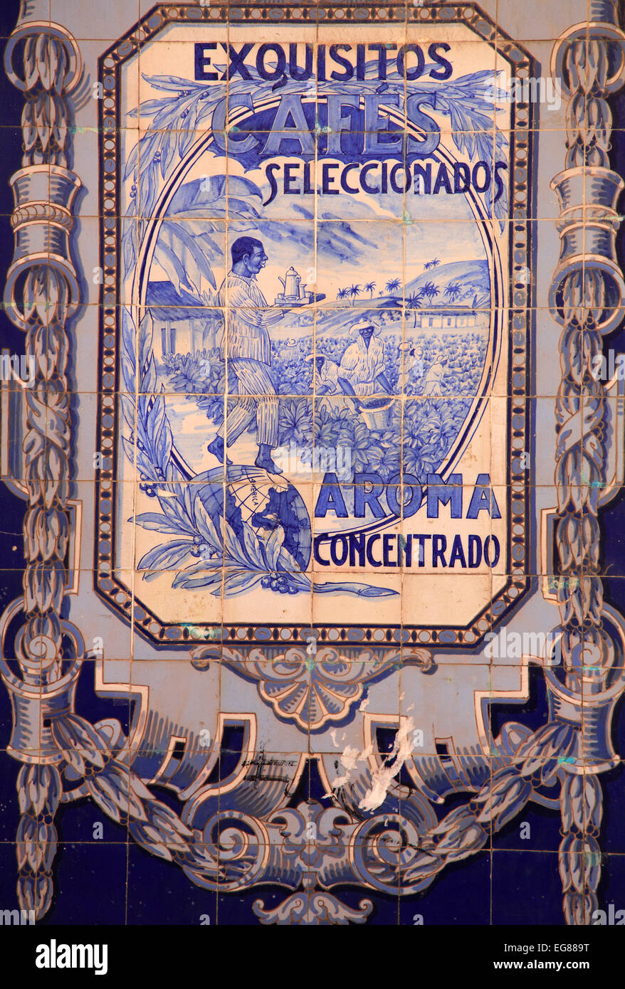 Spain, Andalusia, Seville, coffee shop, sign Stock Photo Alamy