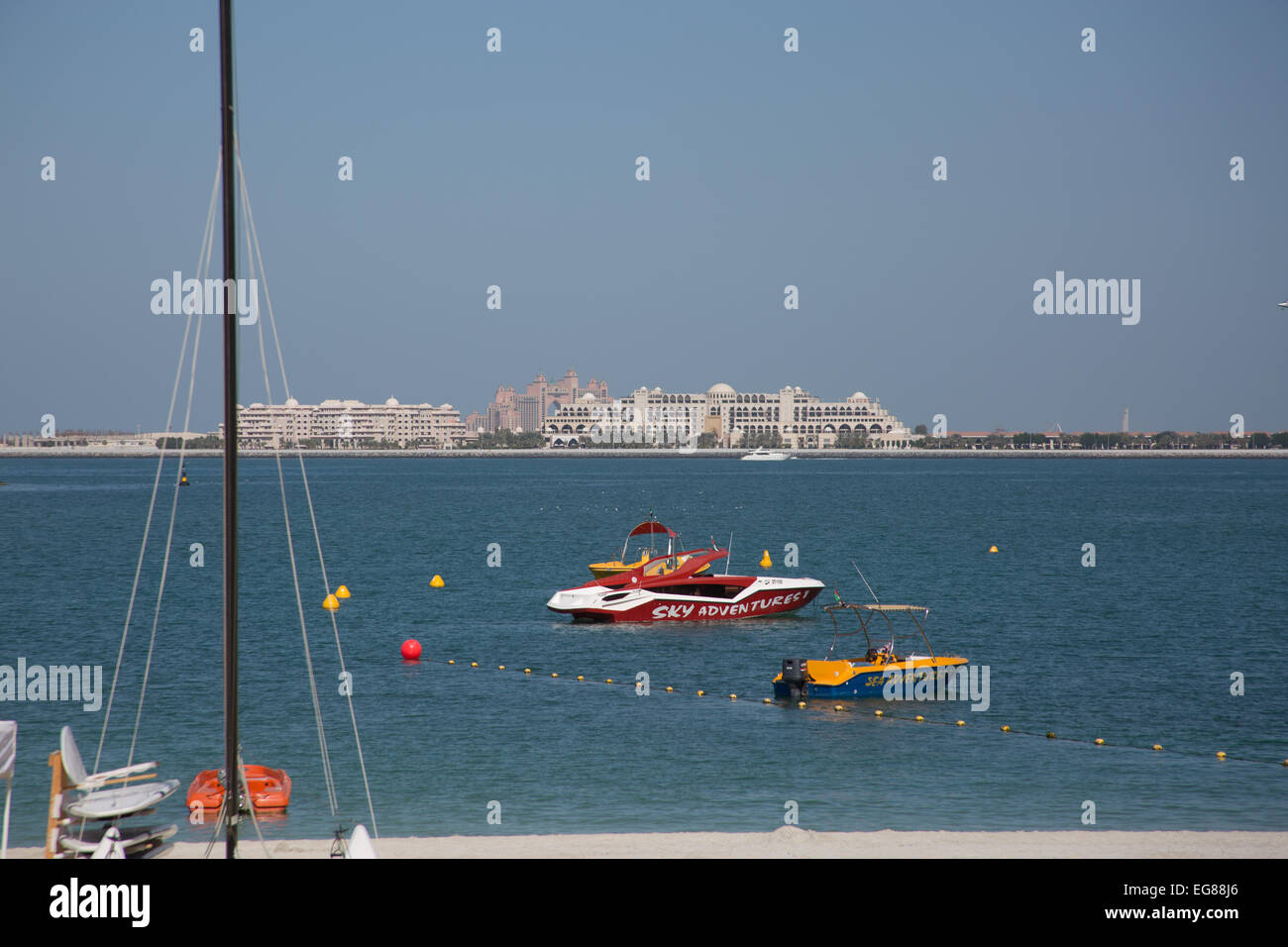 View Of The Palm Jumeirah From Jumeirah Beach Including The