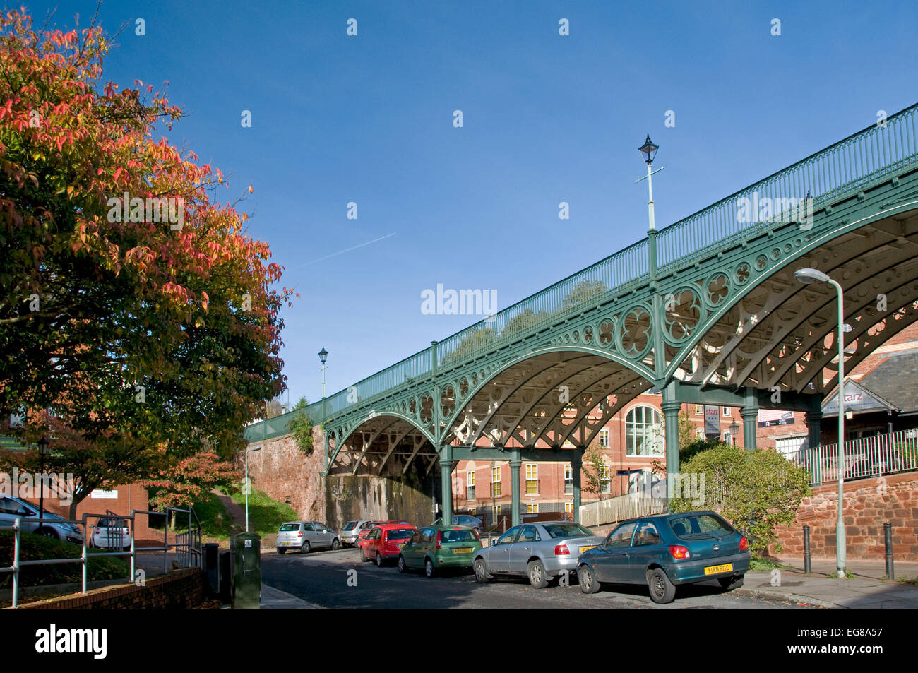 The Iron Bridge in Exeter City Stock Photo - Alamy