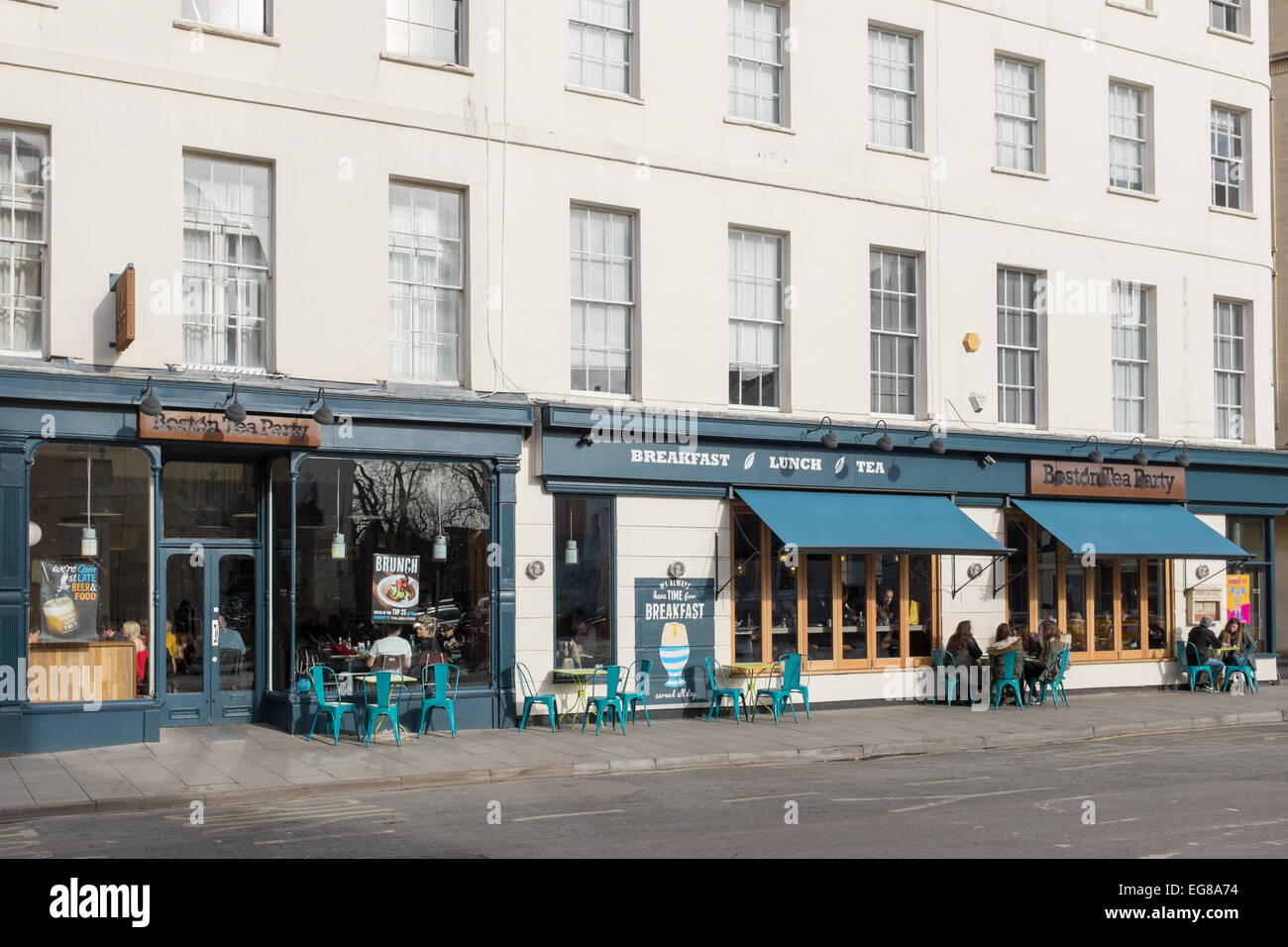 Boston Tea Party coffee shop and diner on Cheltenham, Gloucestershire Stock Photo