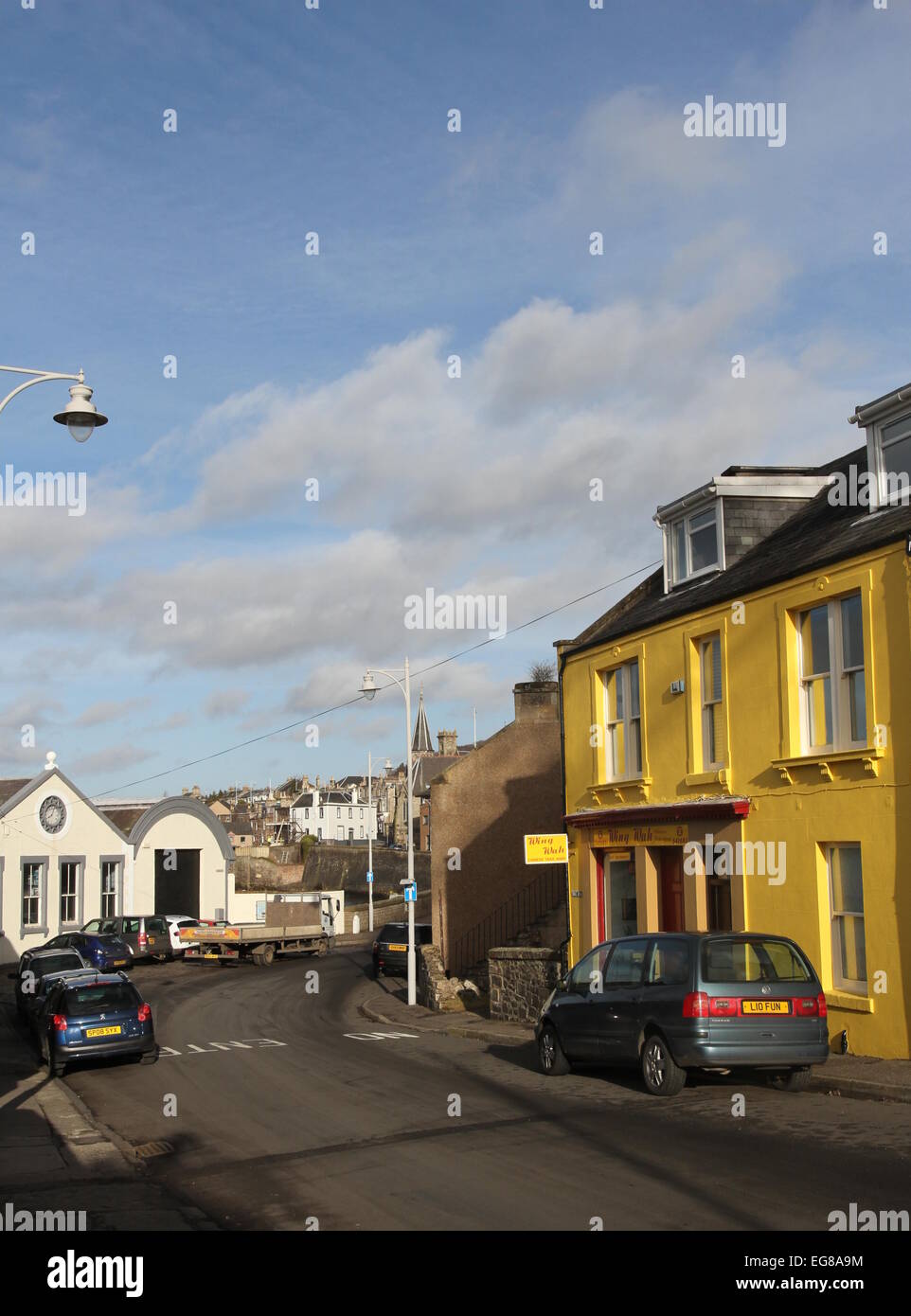 NewportonTay street scene Fife Scotland February 2015 Stock Photo Alamy