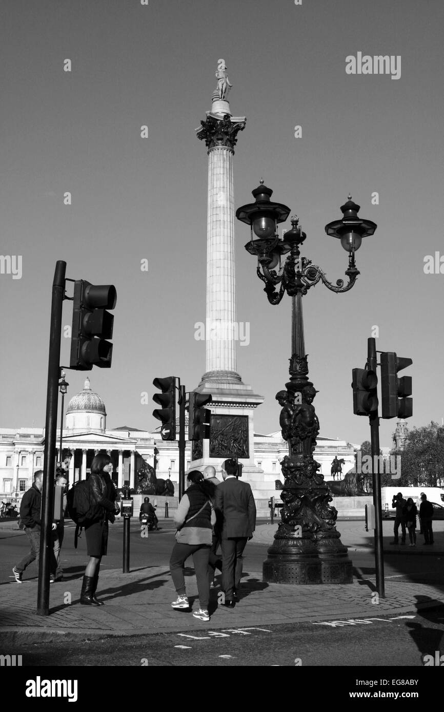 A view of Trafalgar Square, London, England Stock Photo Alamy