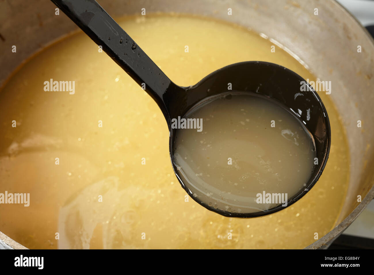 Bone Broth sometimes called beef stock Stock Photo Alamy