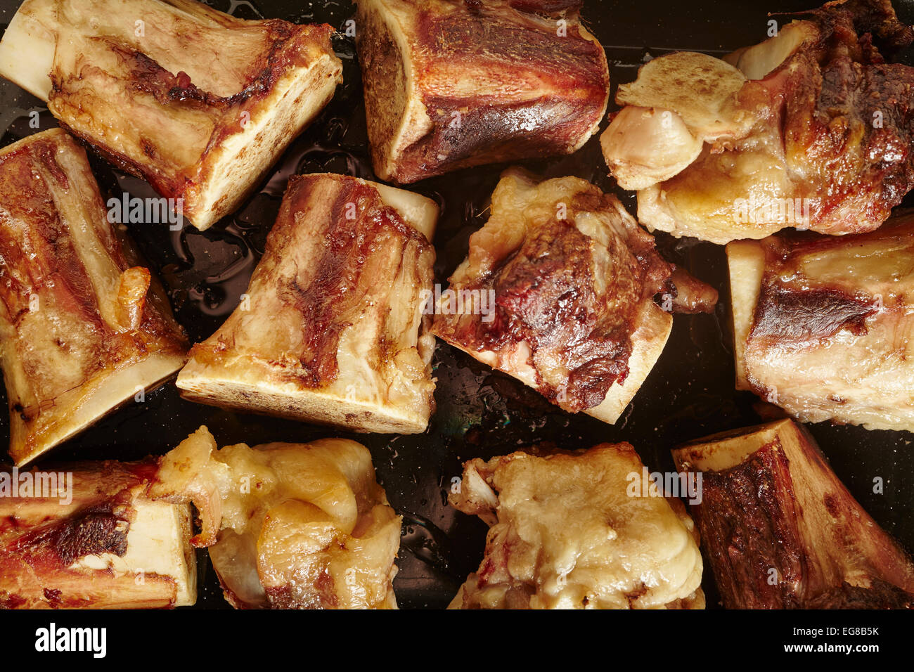 Roasted Beef Bones Stock Photo Alamy