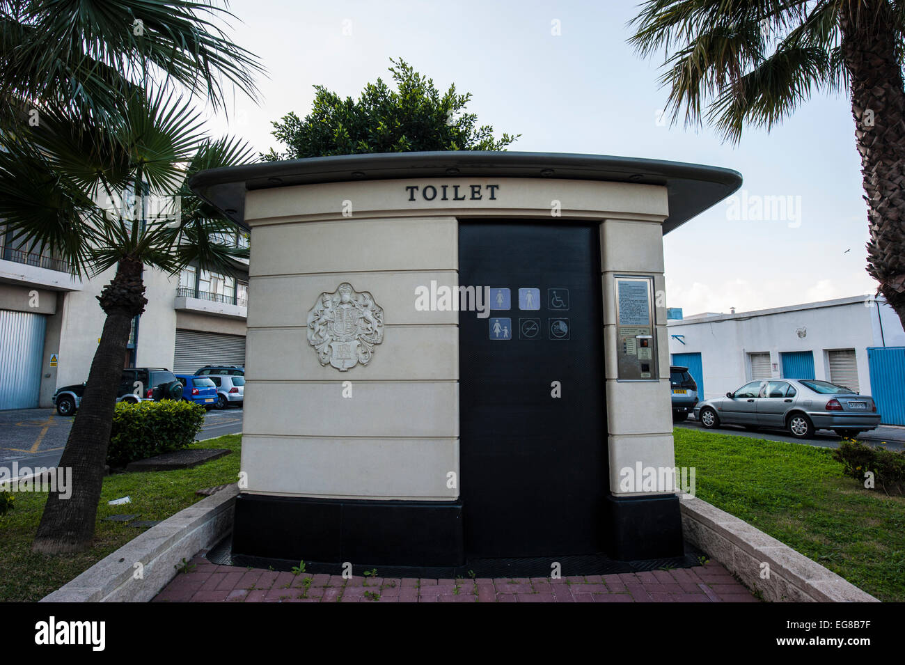 A public toilet in Gibraltar, Europe Stock Photo Alamy