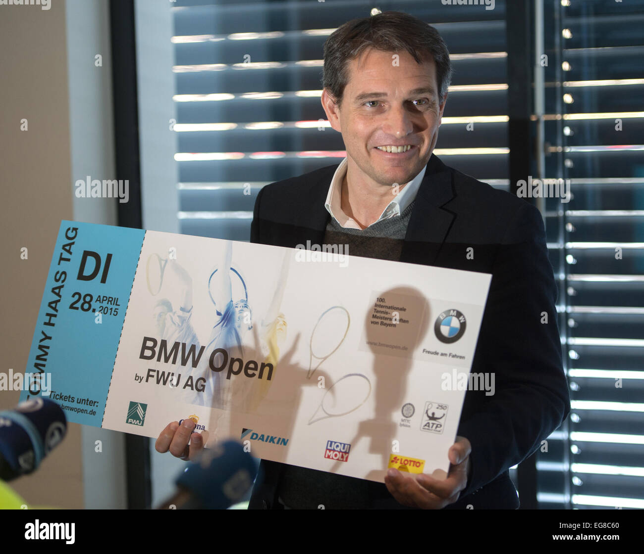 Munich, Bavaria, Germany. 19th Feb, 2015. The organiser of the BMW Open by FWU AG Michael Mronz during a press conference in Munich, Bavaria, Germany, 19 February 2015. Photo: Peter Kneffel/dpa/Alamy Live News Stock Photo