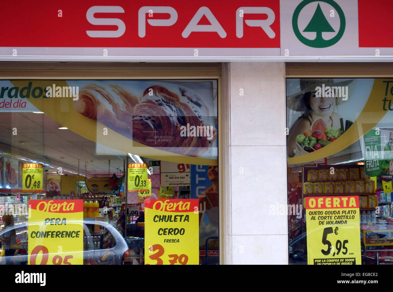 Branch of Spar supermarkets, Las Palmas de Canaria, Canary Islands, Spain Stock Photo