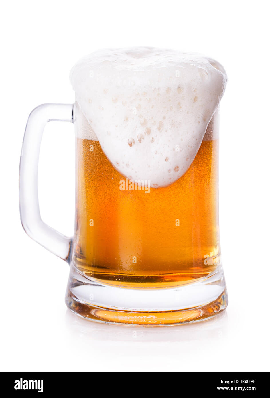 beer glass foam white isolated Stock Photo Alamy