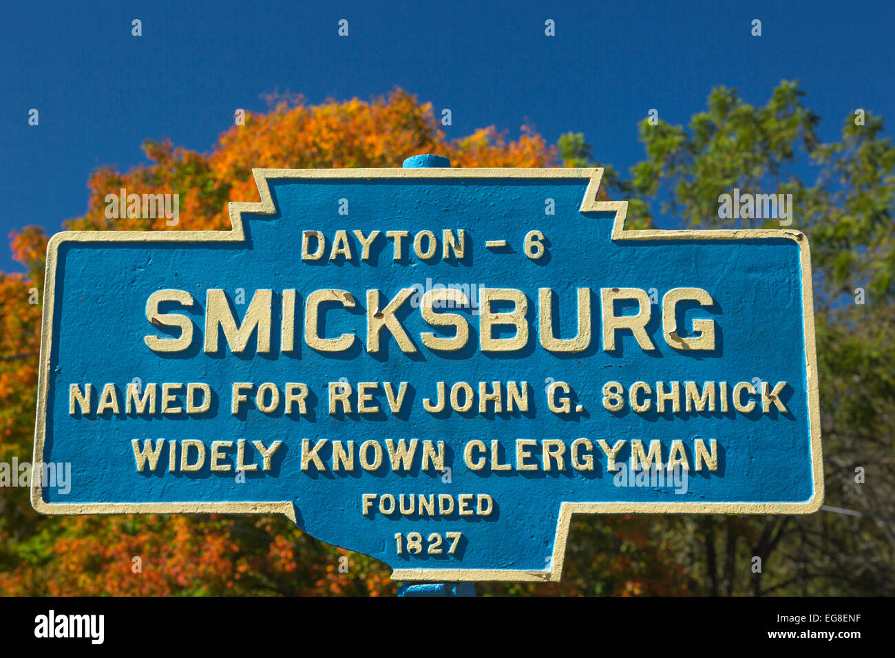 SMICKSBURG MARKER SIGN SMICKSBURG GREAT SHAMOKIN PATH INDIANA COUNTY