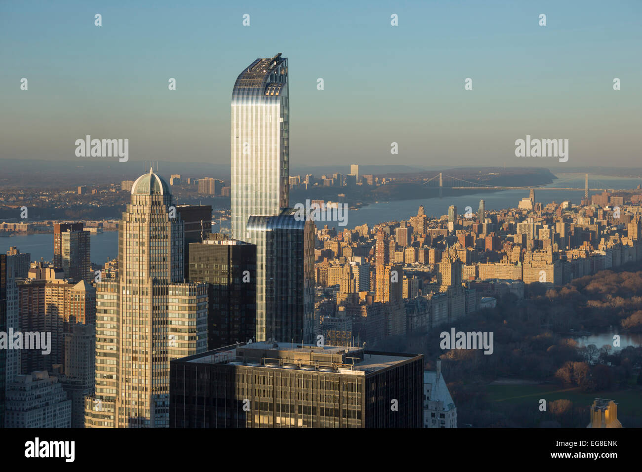 One57 Tower Skyscraper Central Park South Skyline Manhattan New York Stock Photo Alamy