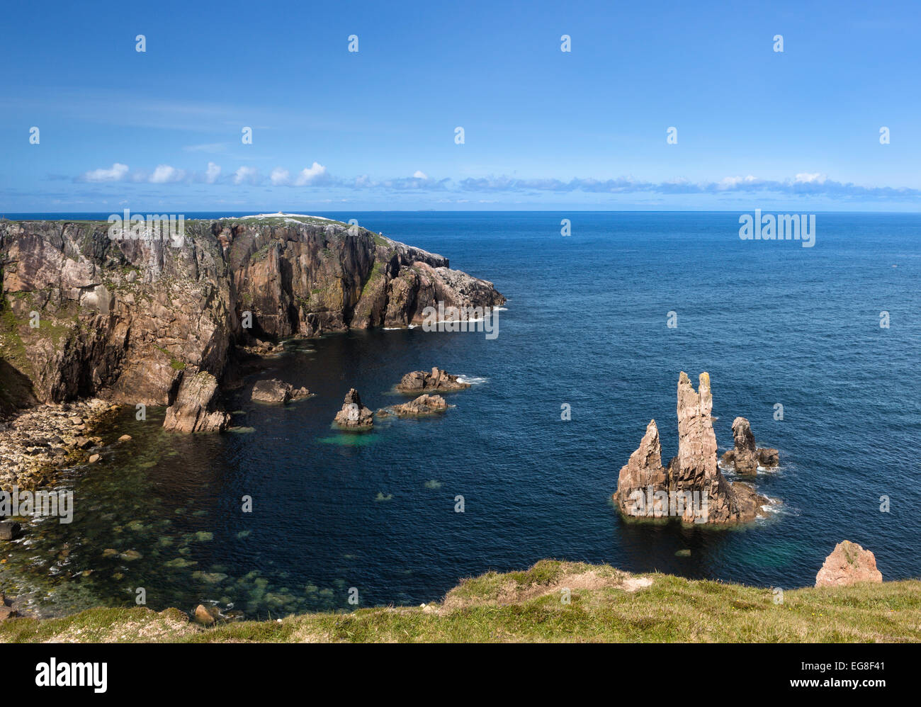 Mangersta or Mangurstadh beach and sea stacks on the Isle of Lewis and Harris, Outer Hebrides, Scotland. Stock Photo