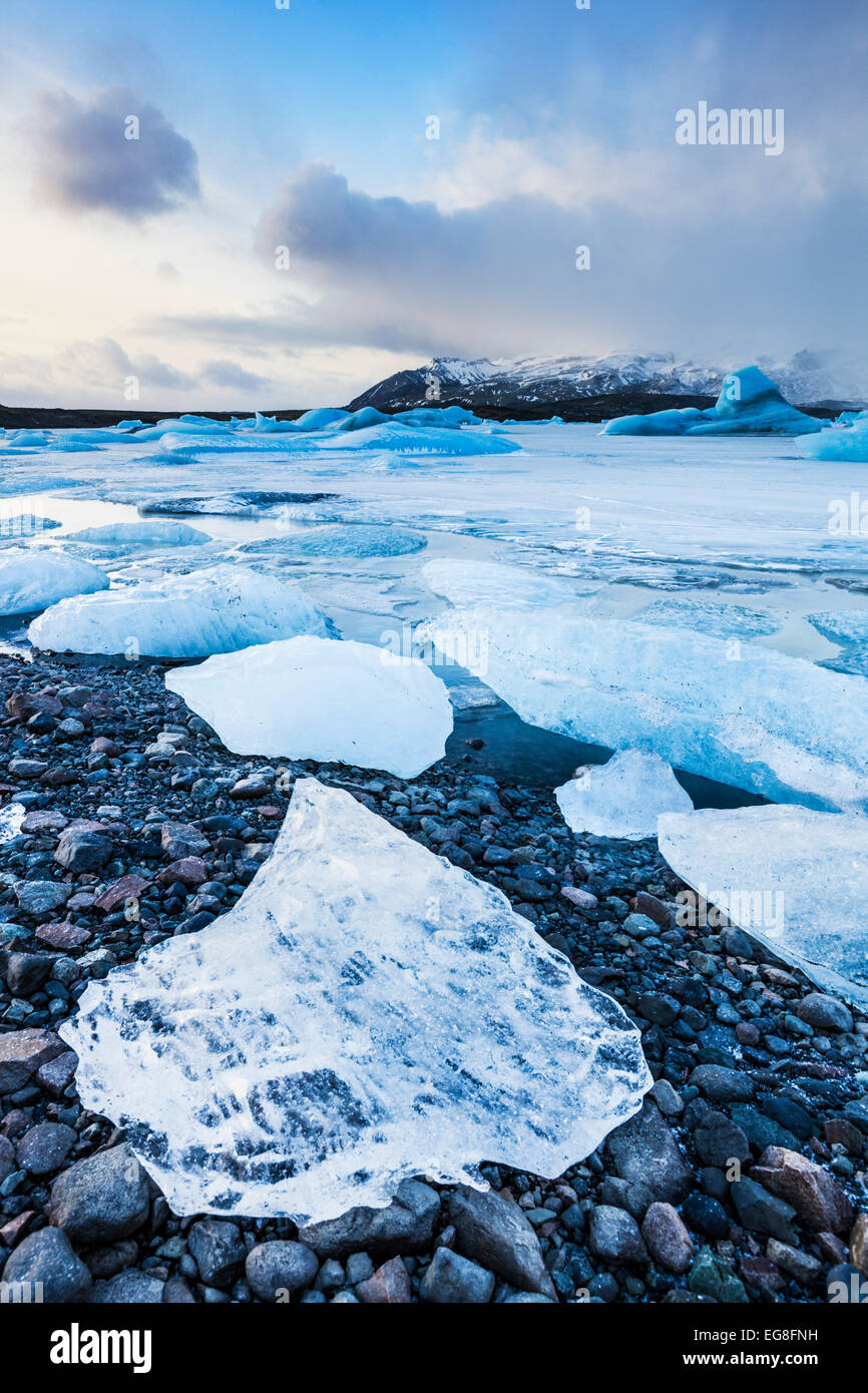 Fjallsarlon Glacier lagoon Iceland Europe Stock Photo