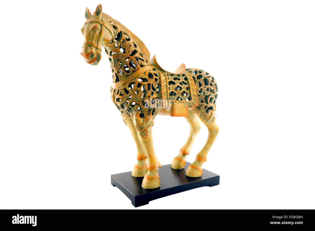 a modern copy of a Tang dynasty filigree horse Stock Photo