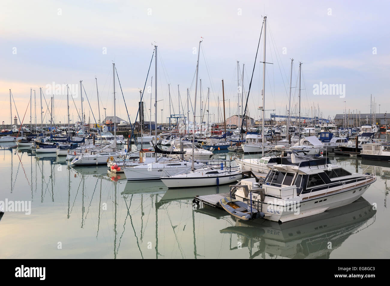 view across the marina Ramsgate kent Stock Photo