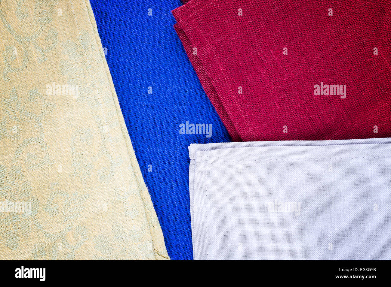 red blue white cloth fabric background close up Stock Photo - Alamy
