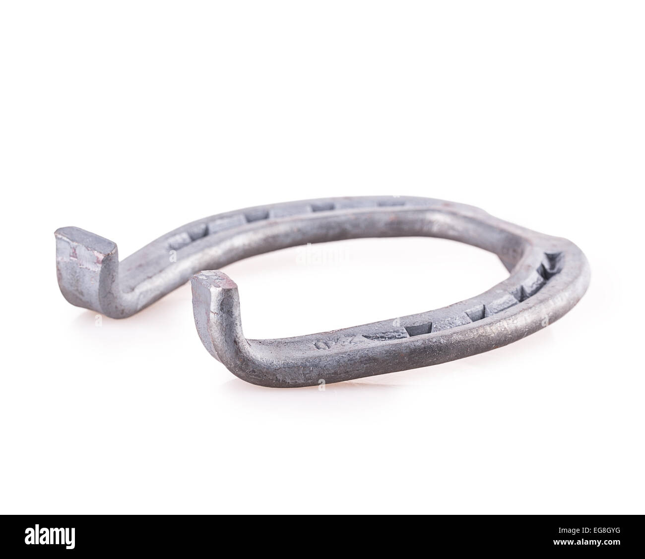 horseshoe shoe isolated white lucky metal Stock Photo - Alamy