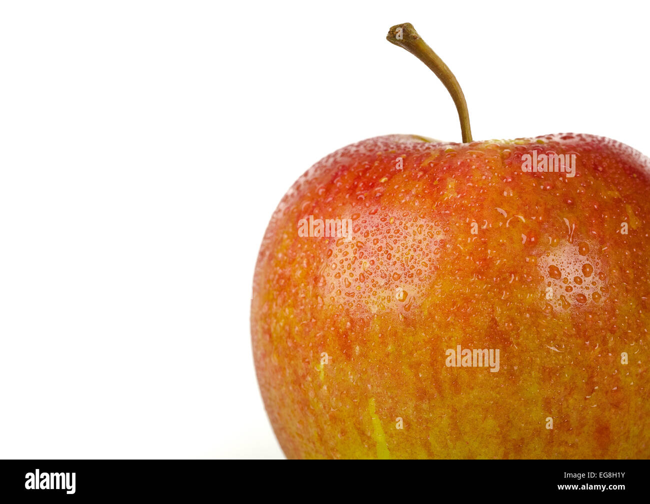 cut out image of apple with water droplets Stock Photo