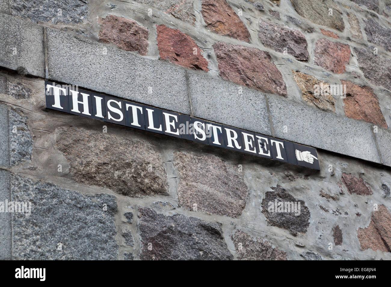 Thistle Street Aberdeen Scotland Stock Photo