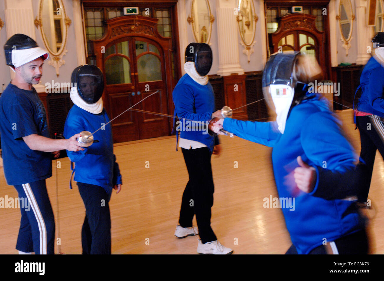 Fencing classes Finsbury Town Hall London Ec1 demo move is an