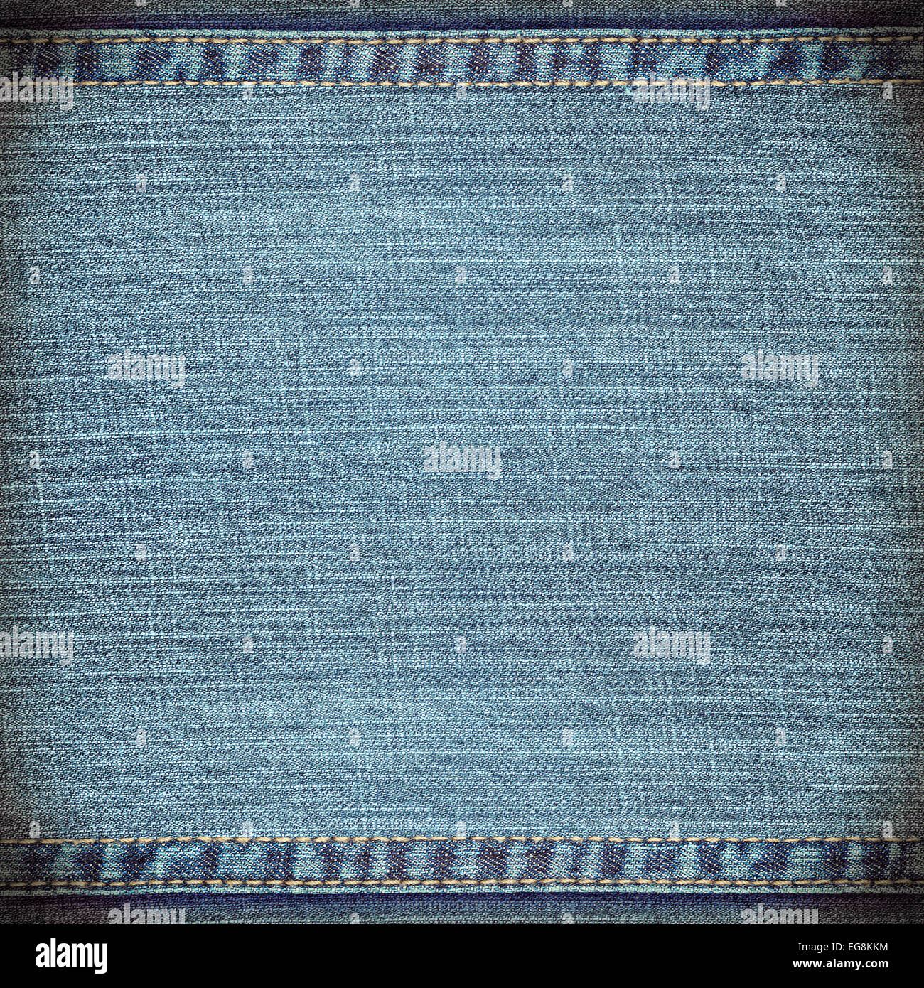 blue jeans background with seams or canvas rough texture Stock Photo