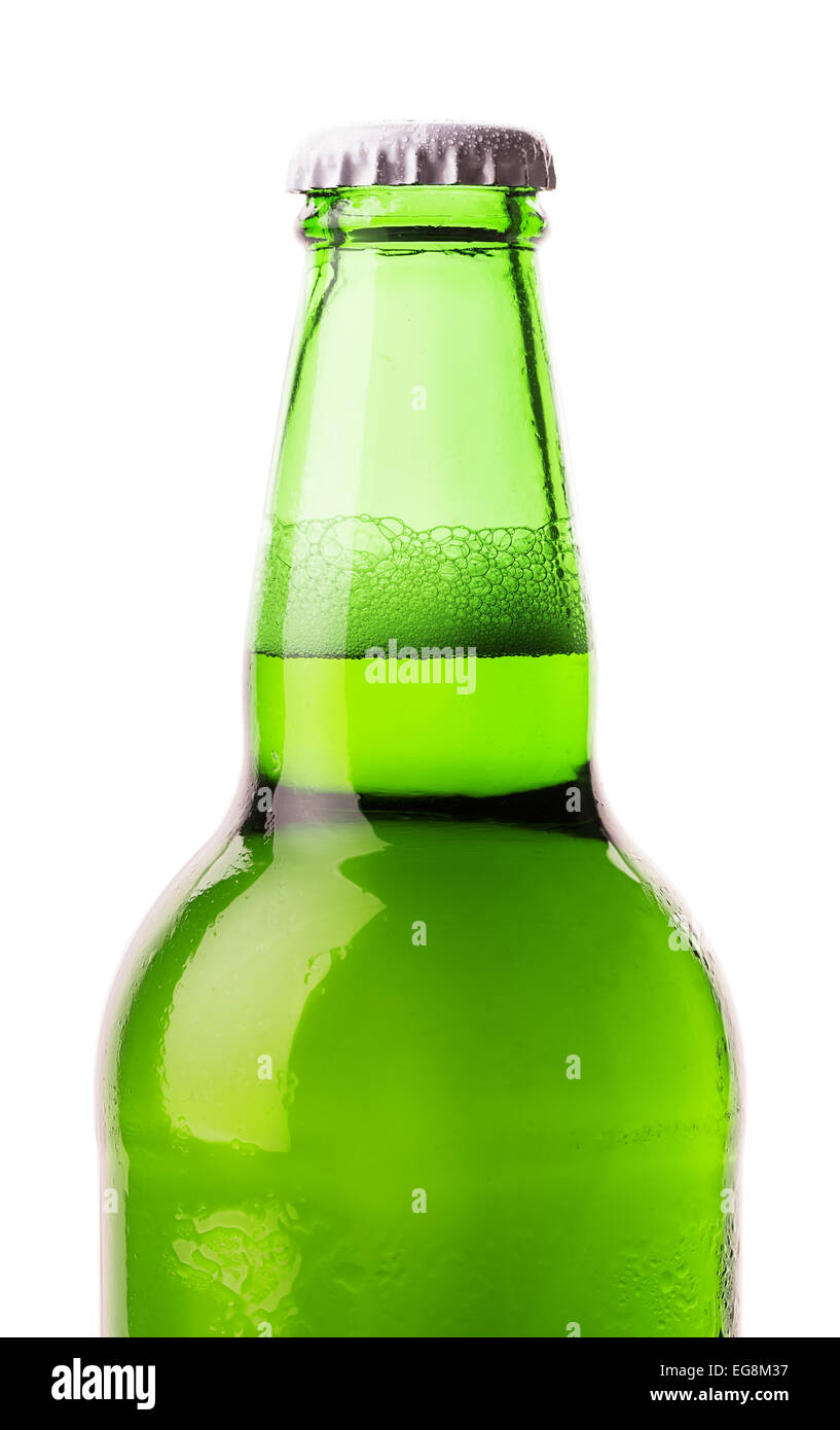 beer bottle green isolated white background Stock Photo Alamy