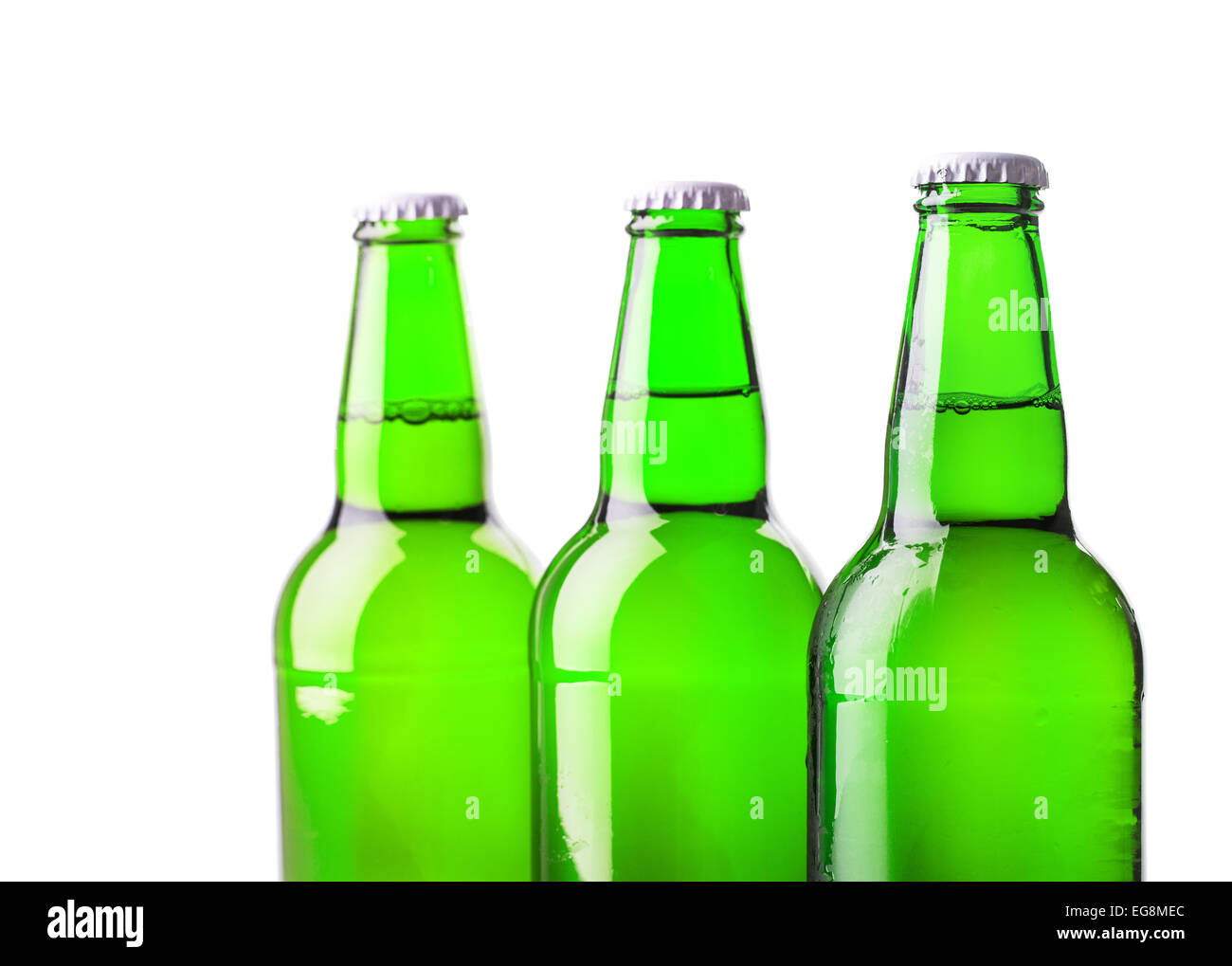 beer bottle green isolated white background Stock Photo Alamy