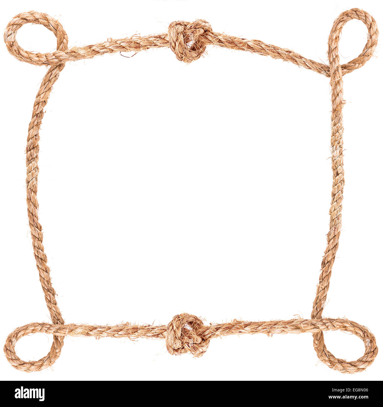 rope frame knot border isolated Stock Photo - Alamy