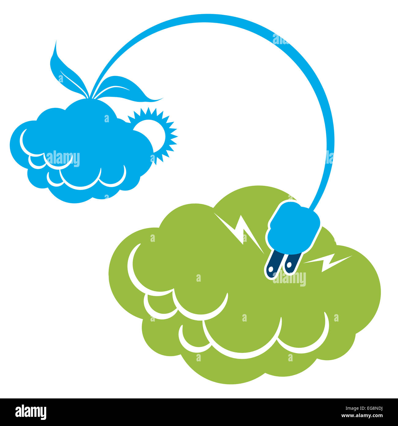 An image of cloud connected solar wind energy Stock Photo Alamy