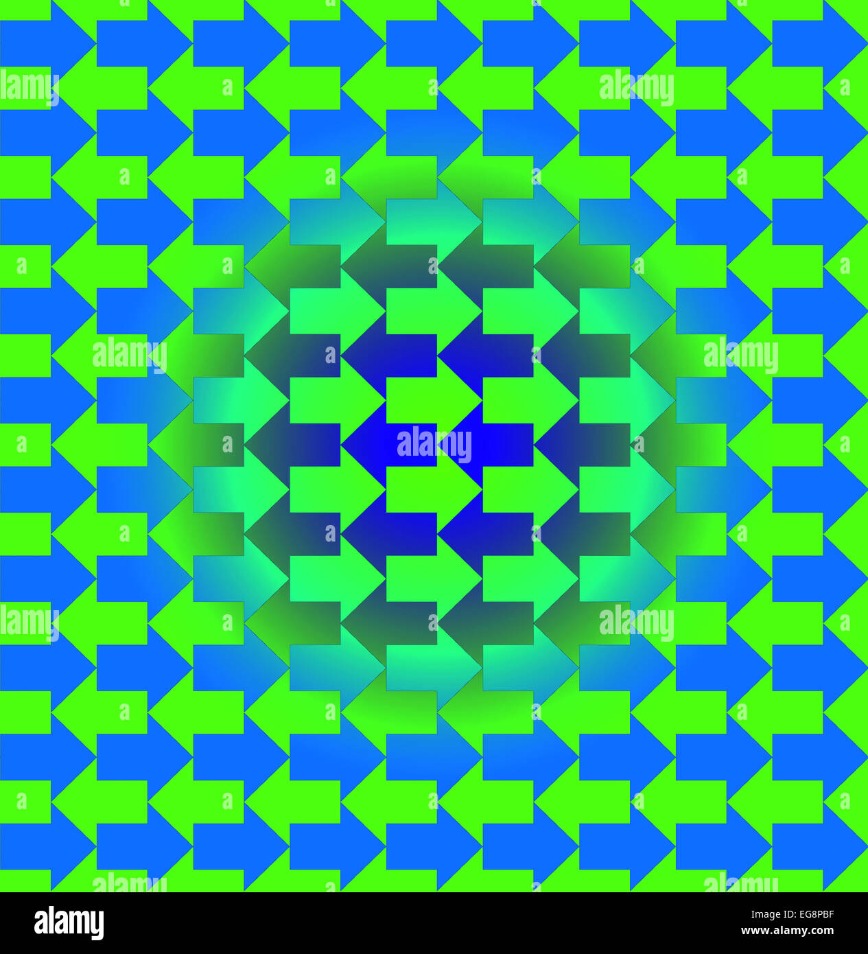 Green and blue arrows pointing opposite directions, with a gradient ...