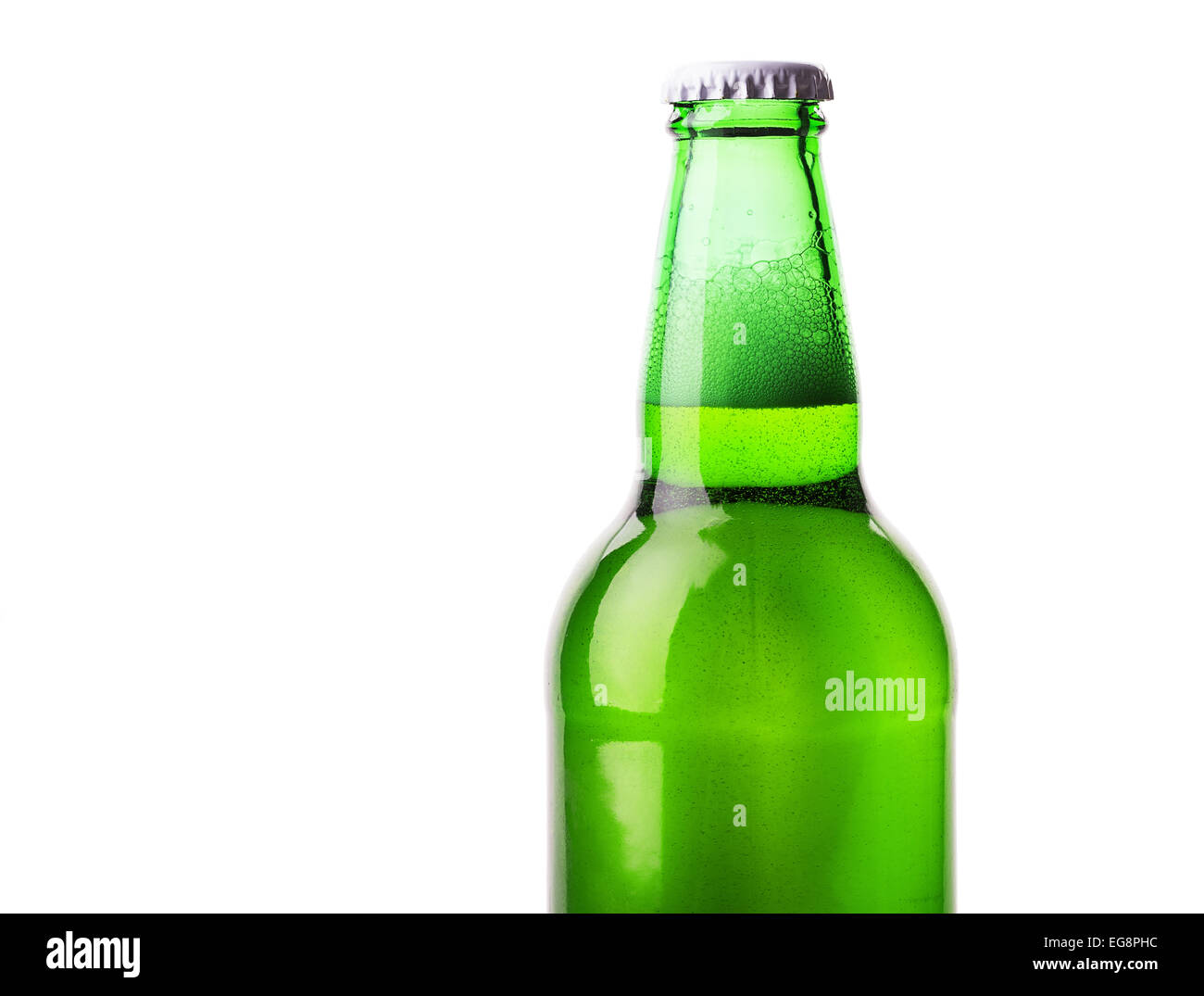 beer bottle green isolated white Stock Photo Alamy