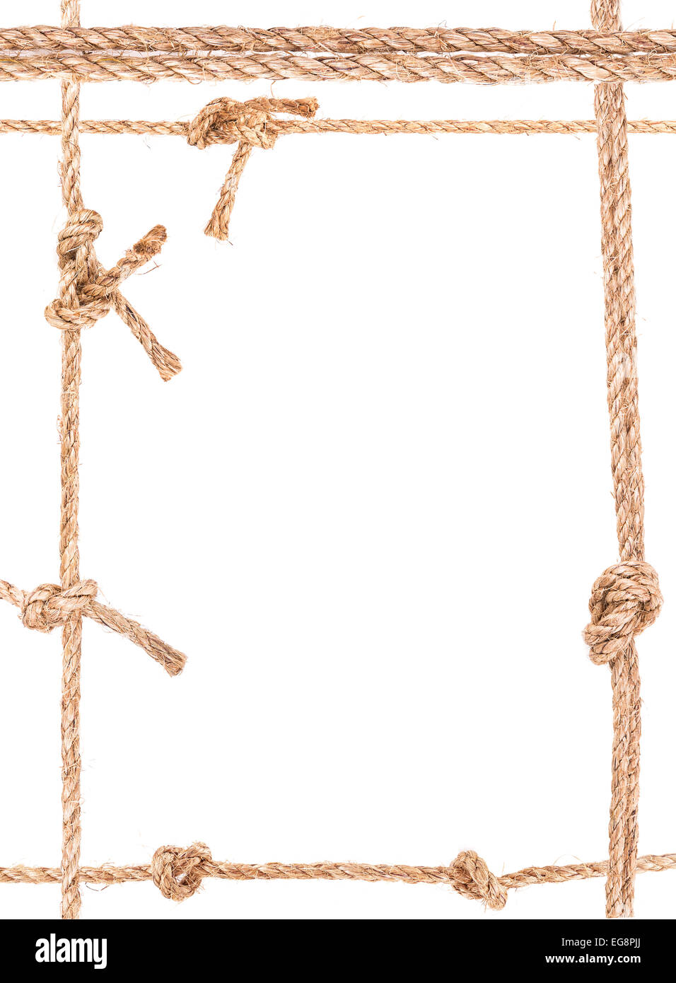 rope frame knot border isolated Stock Photo - Alamy